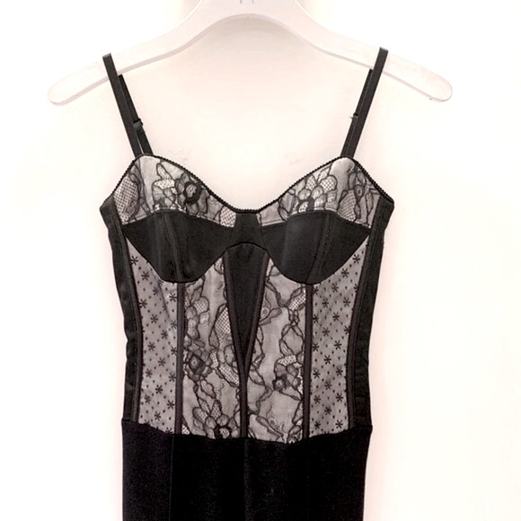 BEBE size XS black lace corset jumpsuit - Picture 3 of 16